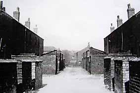 Back alley at burton street pendlebury. Back to back 2 up 2 down terraced houses